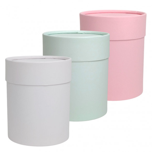 Коробка цилиндр однотонный мини размер 10*10см