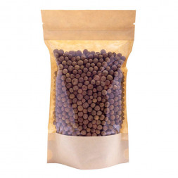 Дой-пак бумажный крафт с окном с замком zip-lock 135*225+(35+35) 140мм уп 10шт