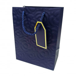 Пакет ЛЮКС Цветы с тиснением размер 26*32*12см