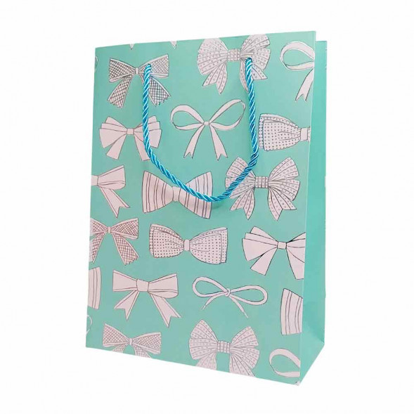 Пакет ЛЮКС Бантики с метал тиснением размер 18*23*10см