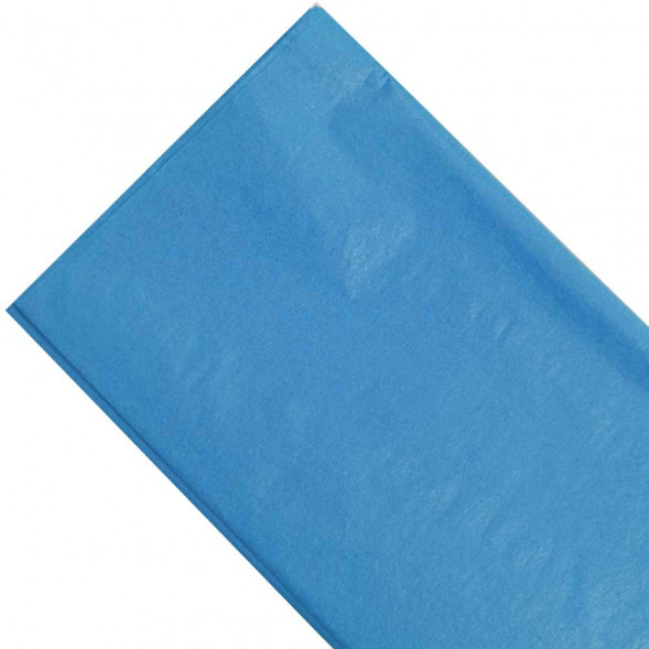 Бумага тишью в листах СВЕТЛО-СИНЯЯ размер 50см*66см