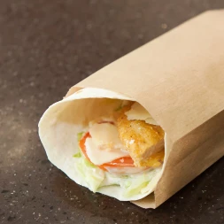 Пакет бумажный крафт с плоским дном 40г/м2 размер 30*10*5см уп 10шт