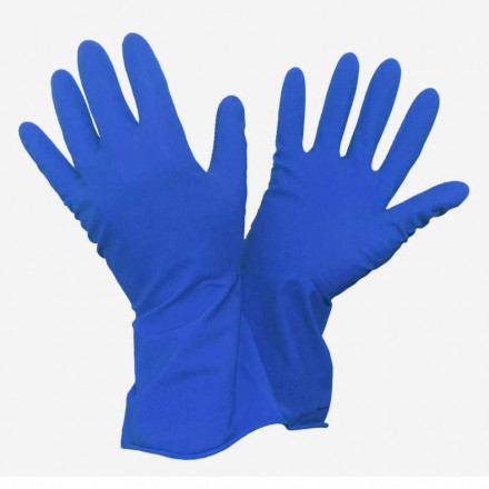 Перчатки Комфи латексные синие суперпрочные размер M, L, XL