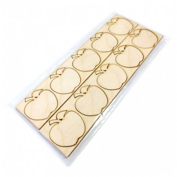 Декор из дерева Яблоко размер 3см 