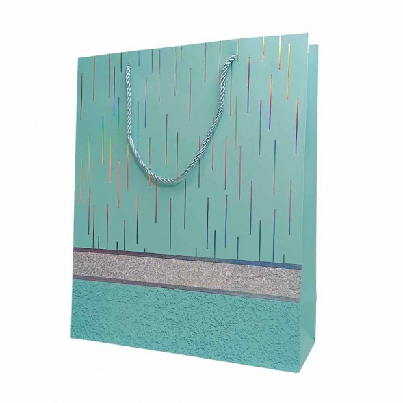 Пакет ЛЮКС Тиснение серебро размер 26*32*12см