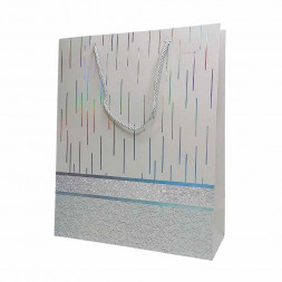 Пакет ЛЮКС Тиснение серебро размер 26*32*12см