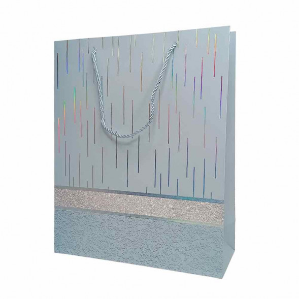 Пакет ЛЮКС Тиснение серебро размер 26*32*12см