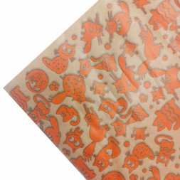 Бумага крафт лист Коты размер 70*100см