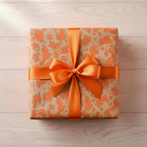 Бумага крафт лист Коты размер 70*100см