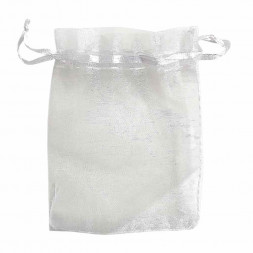 Мешочек подарочный из органзы белый размер 9*12см