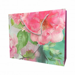 Пакет ЛЮКС Цветы с бабочками размер 32*26*10см