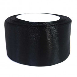 Лента атласная черная размер 5см*23м