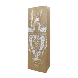 Пакет под бутылку ЛЮКС Wine крафт размер 12*36*9см