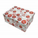 Коробка прямоугольная Красные шары на белом в 7-ми размерах
