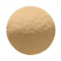 Подложка для торта Золото d-24см 0,8мм уп 10шт