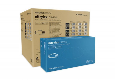 Перчатки нитриловые Nitrylex Classic фиолетовые 50 пар L