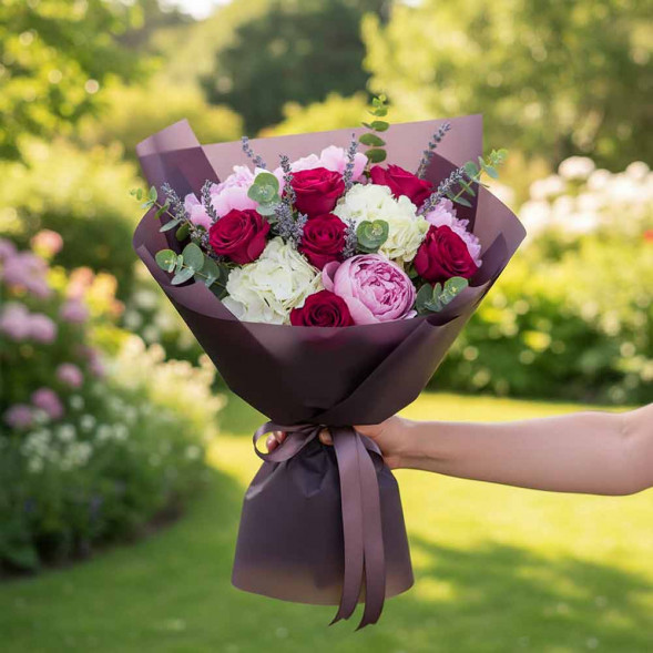 Пленка в рулоне с блеском сливовая размер 58см*5м