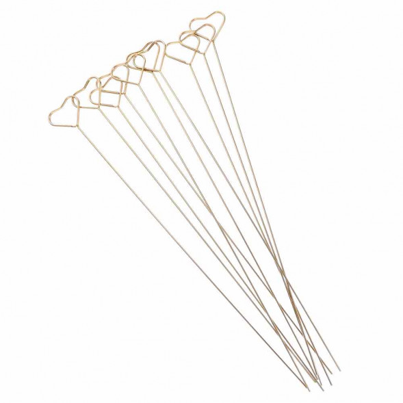 Держатель для открыток металл Сердце D-1,9см H-34см