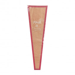 Конус крафт на 1 цветок Have a good time красный размер 12,5*4*45см уп 30шт