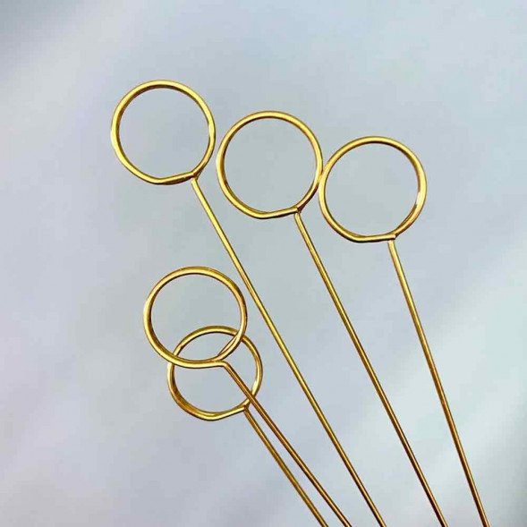 Держатель для открыток металл Круг D-3см H-34см