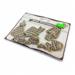 Наклейки крафт ретро Платья Сумочки размер 16*12*0,2см