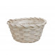 Корзина круглая плошка бамбук белая размер D-19см Н-9см