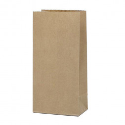 Пакет бумажный крафт 50г/м2 размер 26,9*13,2*9см уп 10шт