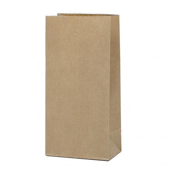 Пакет бумажный крафт 50г/м2 размер 26,9*13,2*9см уп 10шт