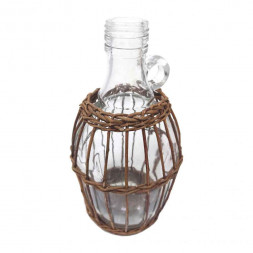 Кувшин стеклянный в плетёнке Н-24см, D-10см