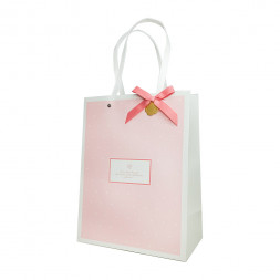 Пакет ЛЮКС Горошек с бантиком размер 24*32*13см