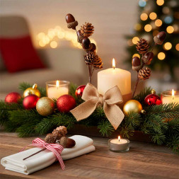 Веточки желуди с шишкой Н-20см