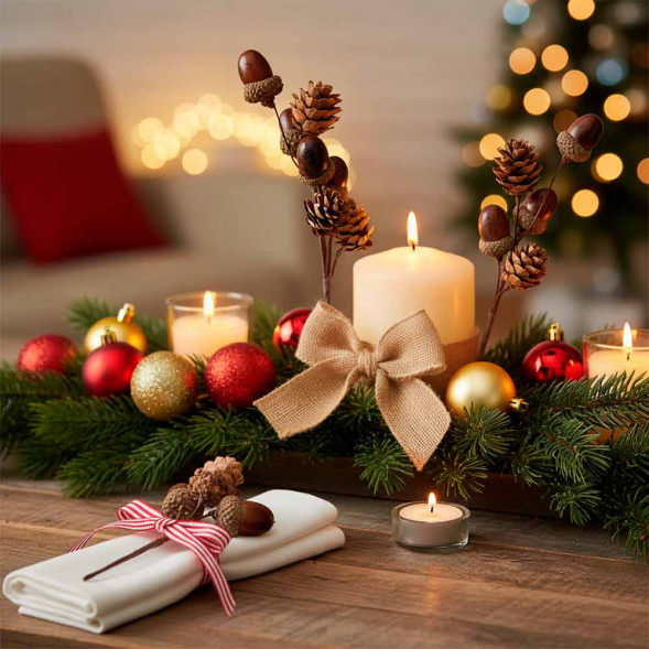 Веточки желуди с шишкой Н-20см