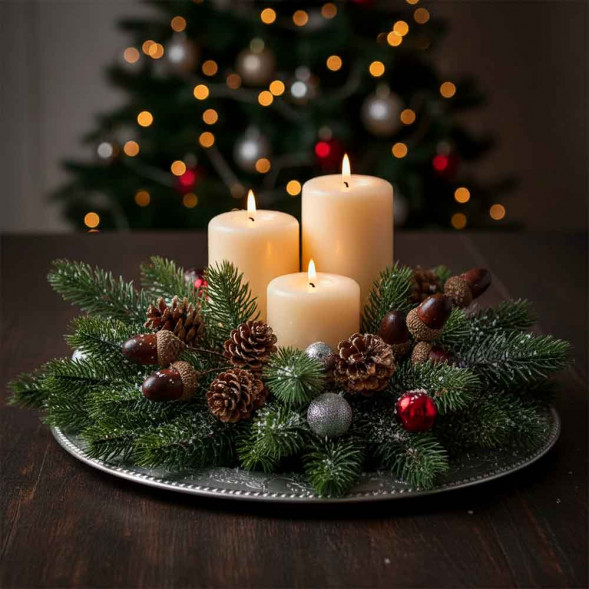 Веточки желуди с шишкой Н-20см