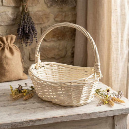 Корзина овальная светлая ива в 4-х размерах