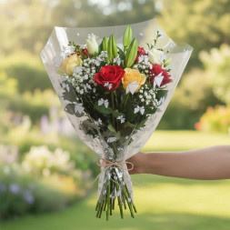 Пленка в рулоне Мотыльки белые размер 60см*10м