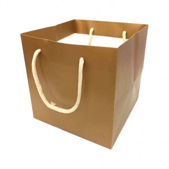 Пакет ЛЮКС однотонный размер 18*18*18см