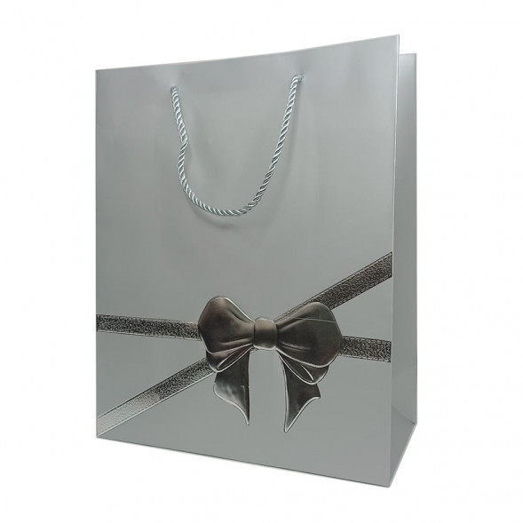 Пакет ЛЮКС Бантик металл размер 26*32*10см