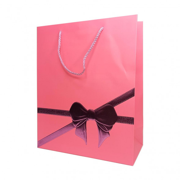 Пакет ЛЮКС Бантик металл размер 26*32*10см