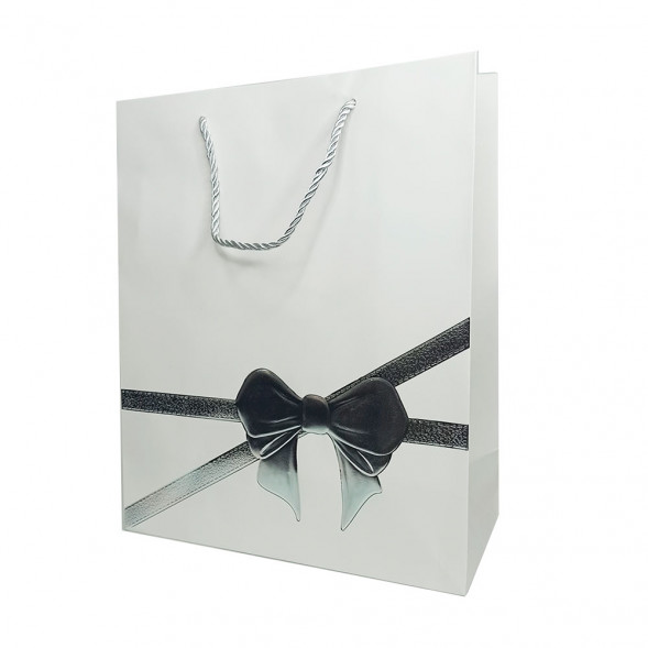 Пакет ЛЮКС Бантик металл размер 26*32*10см