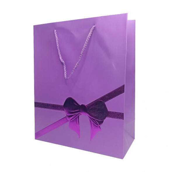 Пакет ЛЮКС Бантик металл размер 26*32*10см