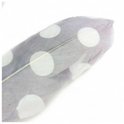 Перо с рисунком Горох размер 18см