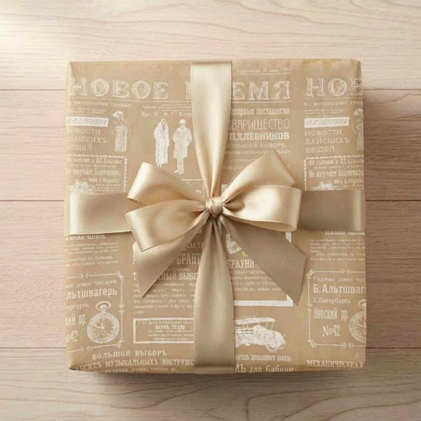 Бумага крафт в рулоне Газета Новое время размер 70см*10м