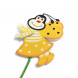 Топпер Пчёлка желтая размер 6*7см Н-50см