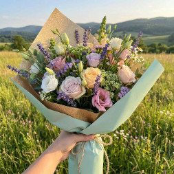 Пленка в рулоне матовая двухцветная крафт мятная размер 58см*10м 65мкм