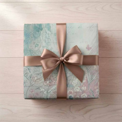 Бумага крафт лист Цветы фиолетовая размер 50*54см