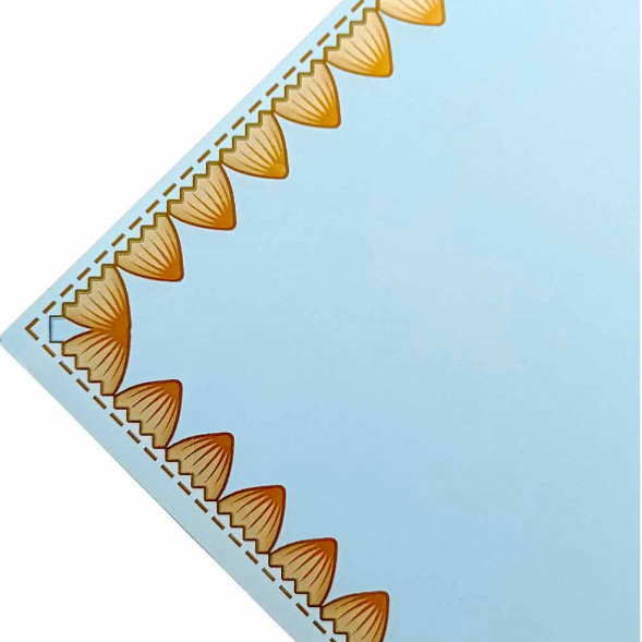 Пленка матовая Сицилия голубая размер 57*57см 65мкр