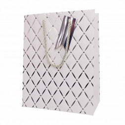 Пакет ЛЮКС Ромбики с тиснением размер 18*23*10см