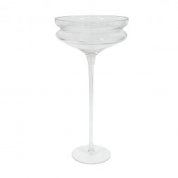 Ваза стекло на высокой ножке H-50см D-23см