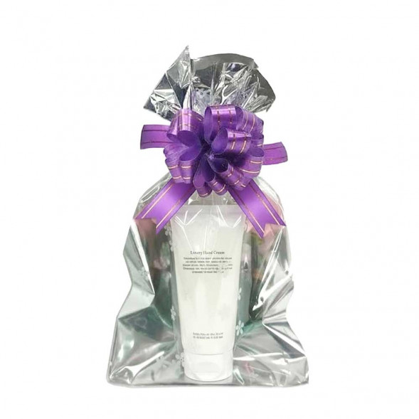 Пакет подарочный с фольгой Цветы металл размер 10*15см