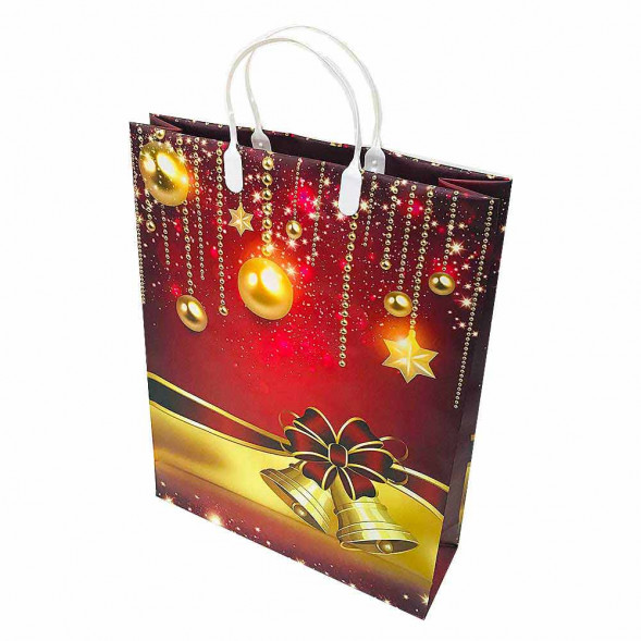 Пакет сумка размер 32*40см Рождественские колокольчики